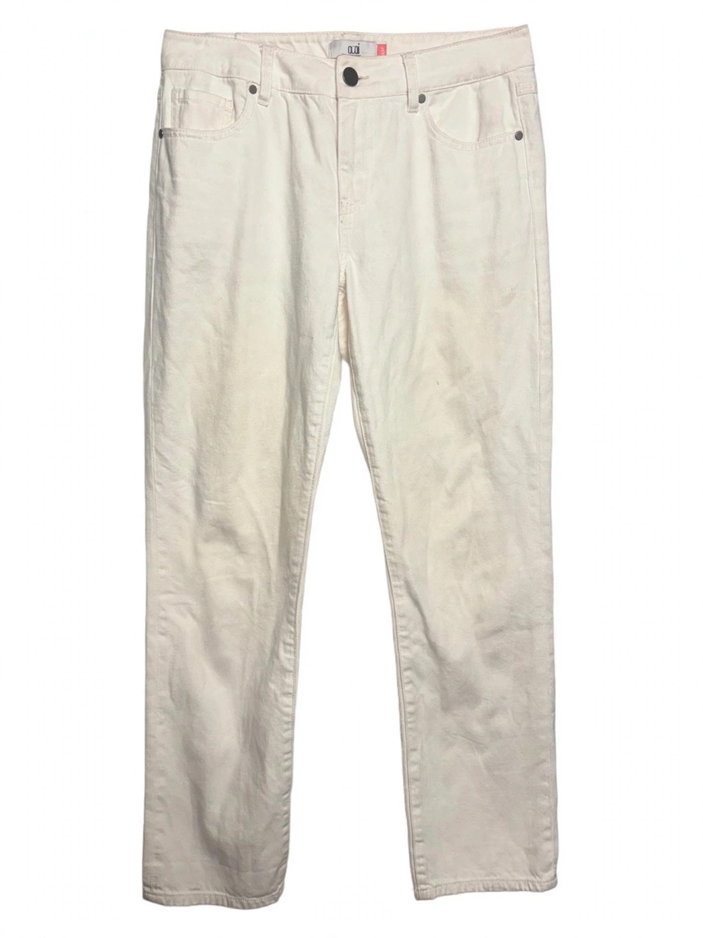 Cabi Women's White Jeans 100% Bf Size 4 Straight Leg